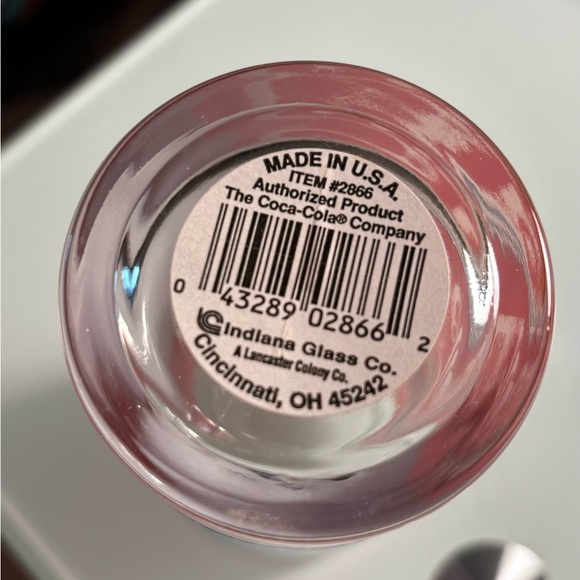 Coca Cola Drinking Glass Tropical Theme Indiana Glass Co - Picture 5 of 5